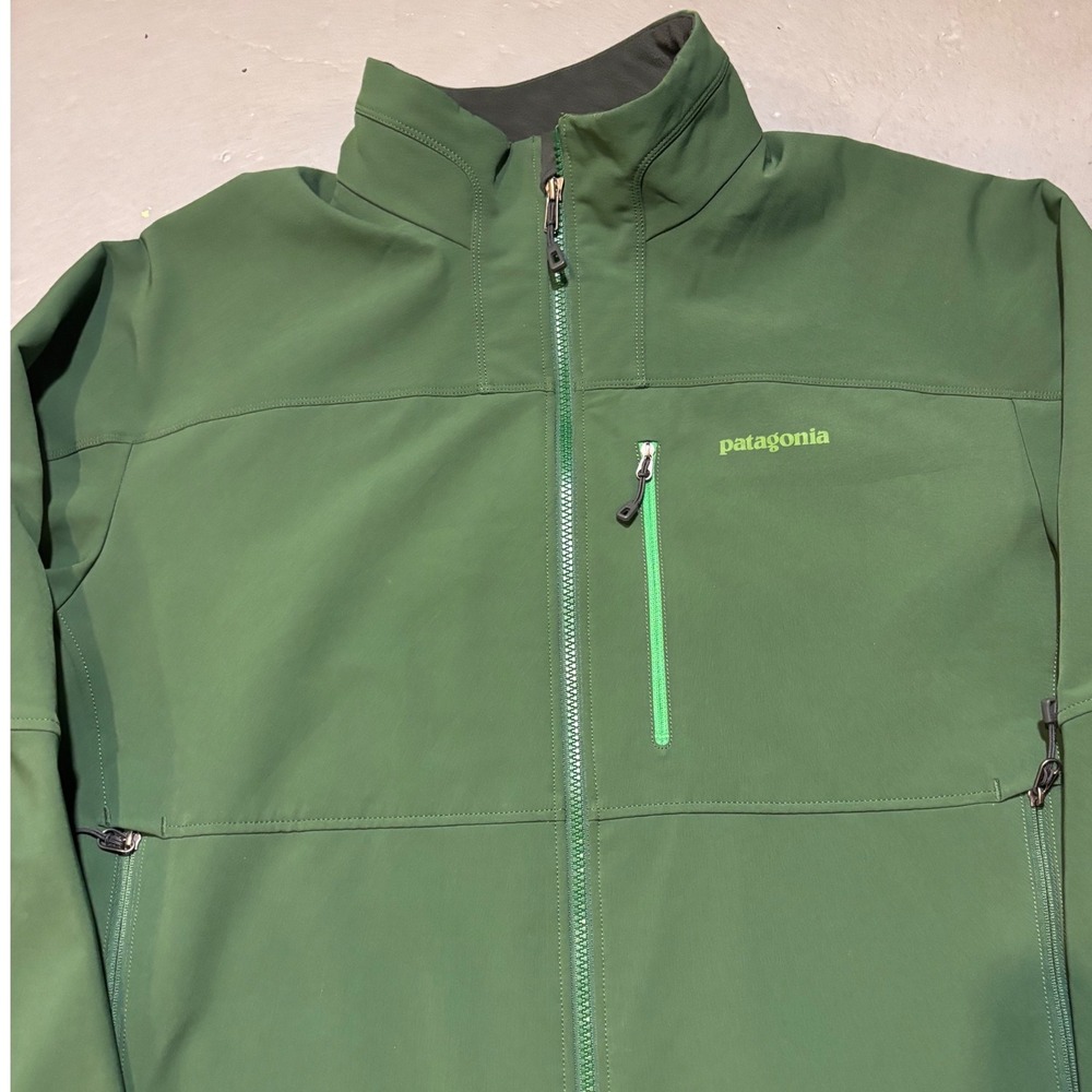 Patagonia Simple Guide Jacket Softshell Mens XL Green Fleece Lined Windproof - Picture 7 of 7